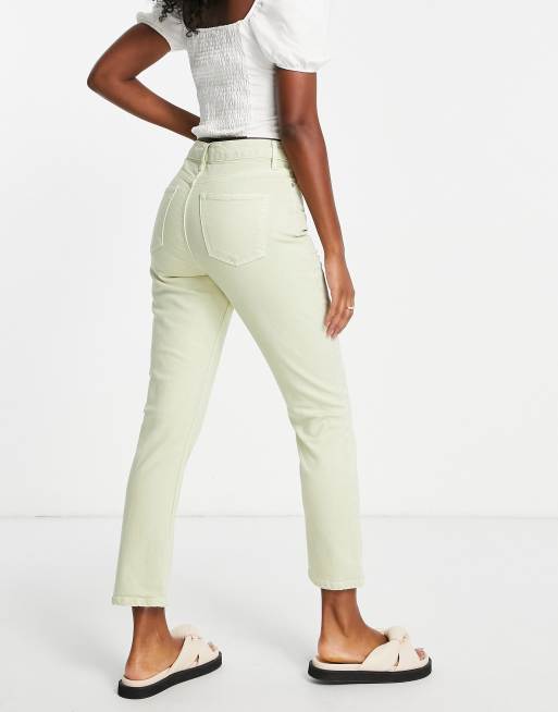 Miss Selfridge - Jeans met rechte pijpen in saliegroen, 4 van 4