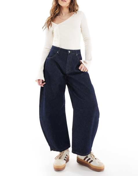 Miss Selfridge - Jeans met ronde pijpen in middenblauw - view 1