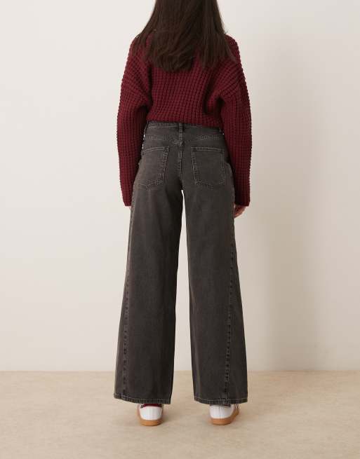 Miss Selfridge - Jeans met wijde pijpen in zwart, 2 van 5