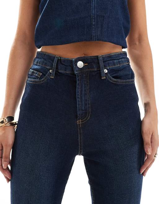 Miss Selfridge - Jeans skinny a vita alta lavaggio indaco, 5 di 5