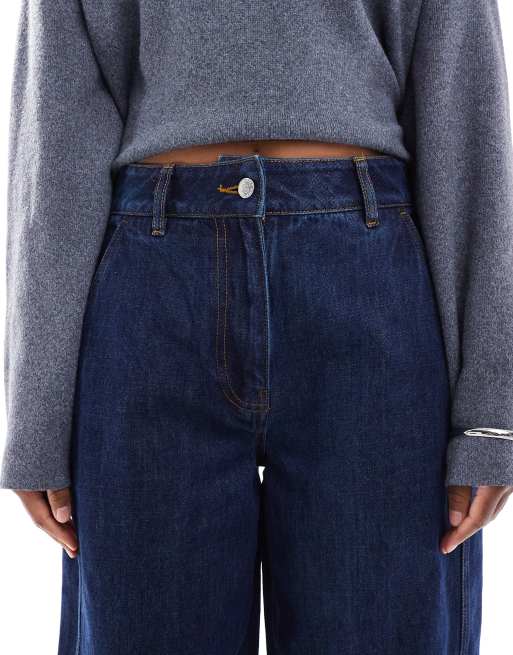 Miss Selfridge – Jeansy z poszerzanymi nogawkami i ozdobnym szwem, 5 z 5