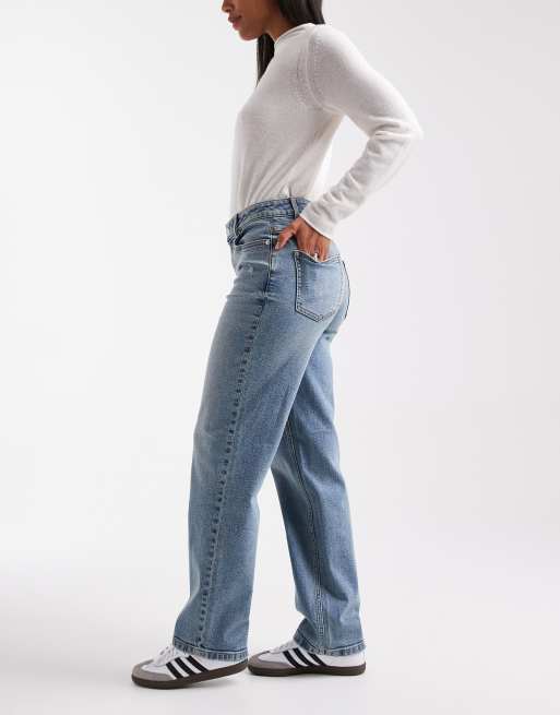 Miss Selfridge – Jeansy z prostymi nogawkami z efektem sprania, 3 z 5