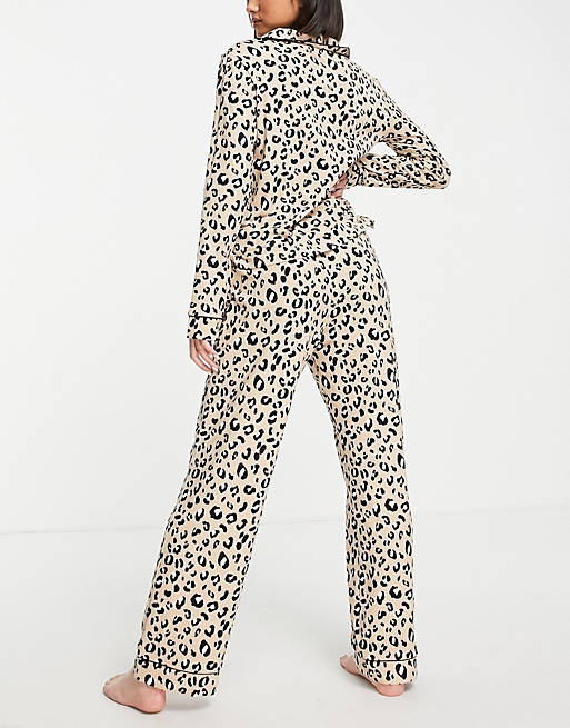 Asda Asda George Womens White Animal Print  Top Pyjama Top Size 20 