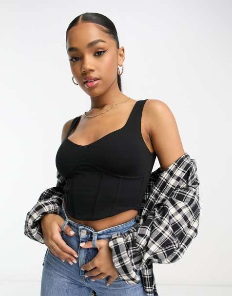 Corset Tops | Long Sleeve u0026 Corset Crop Tops | ASOS