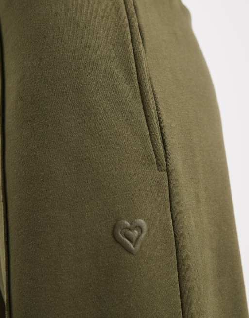 Miss Selfridge - Joggers a fondo ampio verde oliva, 4 di 5