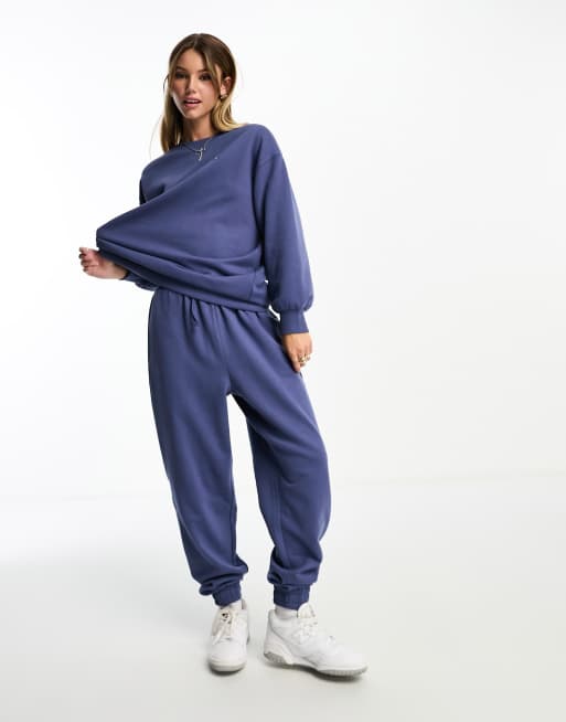 Miss Selfridge joggers co-ord in indigo blue