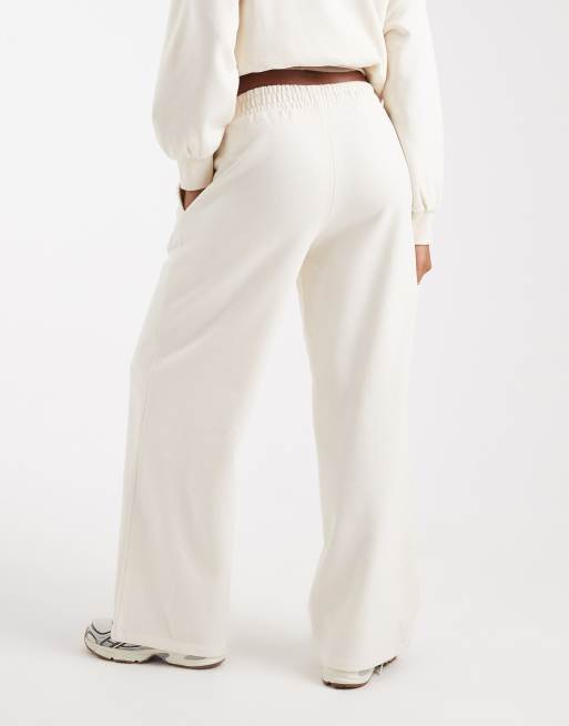 Miss Selfridge – Joggersy z szerokimi nogawkami w kolorze ecru, 3 z 5
