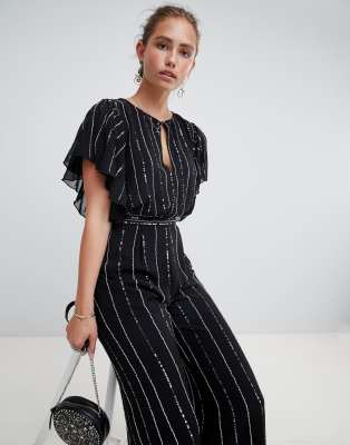miss selfridge sparkly jumpsuit
