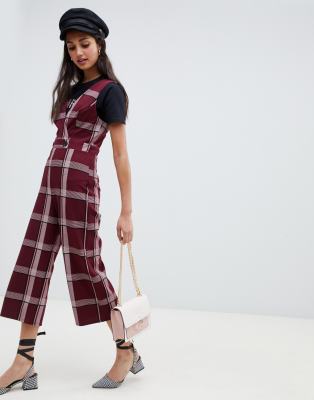 miss selfridge burgundy jumpsuit