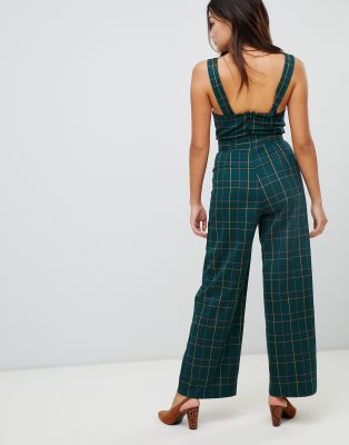 miss selfridge green jumpsuit