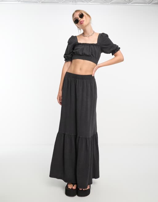 Jupe longue crepon hot sale