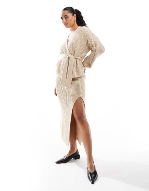 Miss Selfridge - Jupe d'ensemble longue en maille - view 1