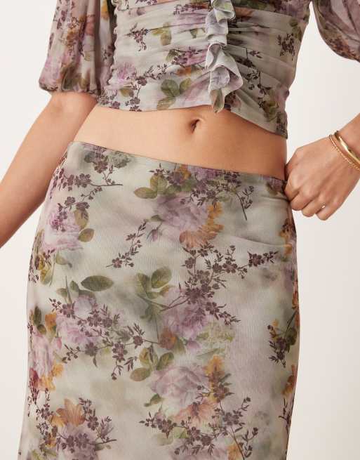 Jupe midi froncée en coton à motifs tribaux Miss Selfridge vintage des années 1970 | Tailles britanniques 6-8 - France