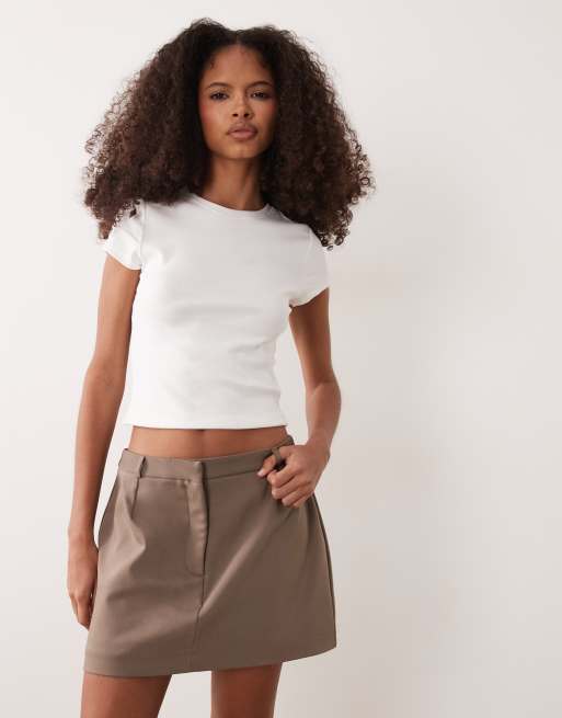 Miss Selfridge - Jupe-short ajustée - Marron, 3 de 5