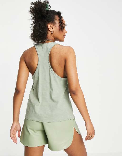 Miss Selfridge – Kakifärgat ärmlöst linne med sänkt ärmöppning , 2 av 4