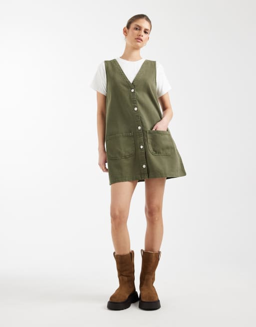 Miss Selfridge - Kakigrøn spencer i denim, 2 af 4
