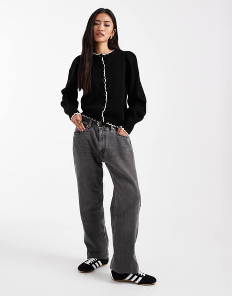 Miss Selfridge – Kardigan z bufkami i obszyciem - view 1