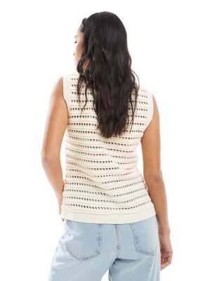 Miss Selfridge Knit Button Down Vest