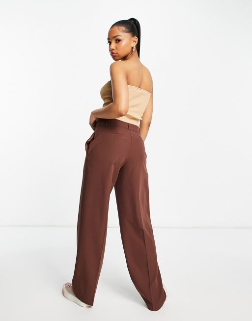Miss Selfridge knit rib contour bandeau in camel - CAMEL, 4 of 4