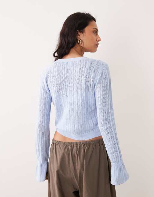 Miss Selfridge knitted cardigan with flute sleeve, 4 of 4