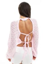 ASOS DESIGN knit slub relaxed T-shirt in pink 