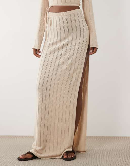 Miss Selfridge knitted maxi skirt with side split (part of a set), 2 of 5