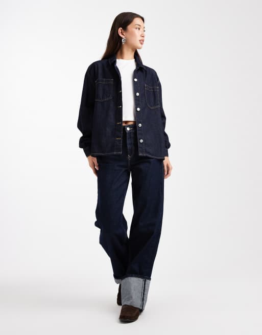 Miss Selfridge – Koszula jeansowa oversize w kolorze indygo, 2 z 4