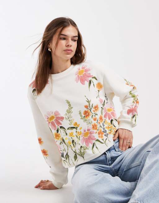 Miss Selfridge – Kremowa bluza z nadrukiem kwiatów, 2 z 4