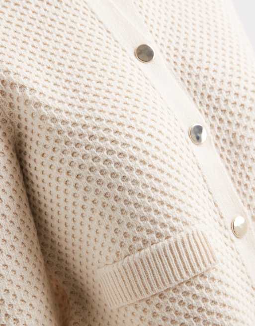 Miss Selfridge - Kærnemælksgul strikket cardigan, 2 af 4