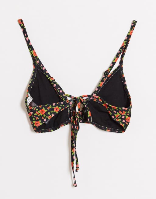 Miss Selfridge – Kwiecista wiązana góra bikini, 2 z 4