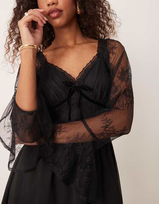 ワンピース ANDWANG Side lace mini dress black Tori Bandage Mini Dress - Black | Fashion Nova