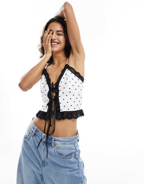 Shape Stone Fuller Bust Jersey Deep V Crop Top