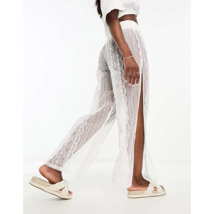 Side Split Wide Leg Trouser