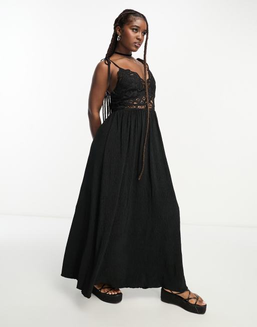 Miss selfridge shop black maxi dress