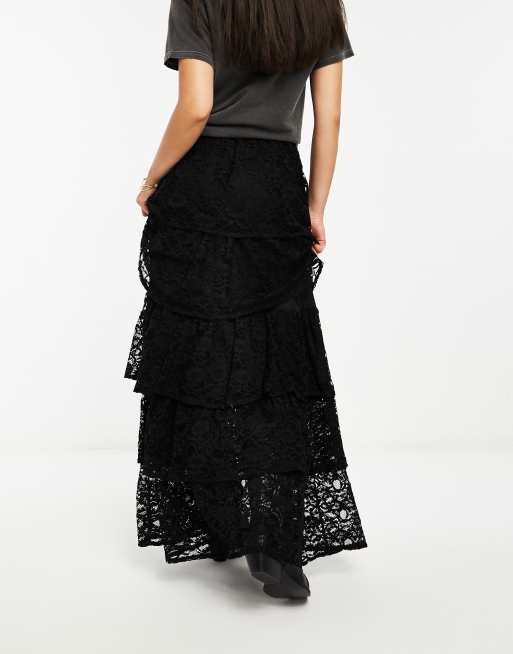 Tiered skirt outlet lace