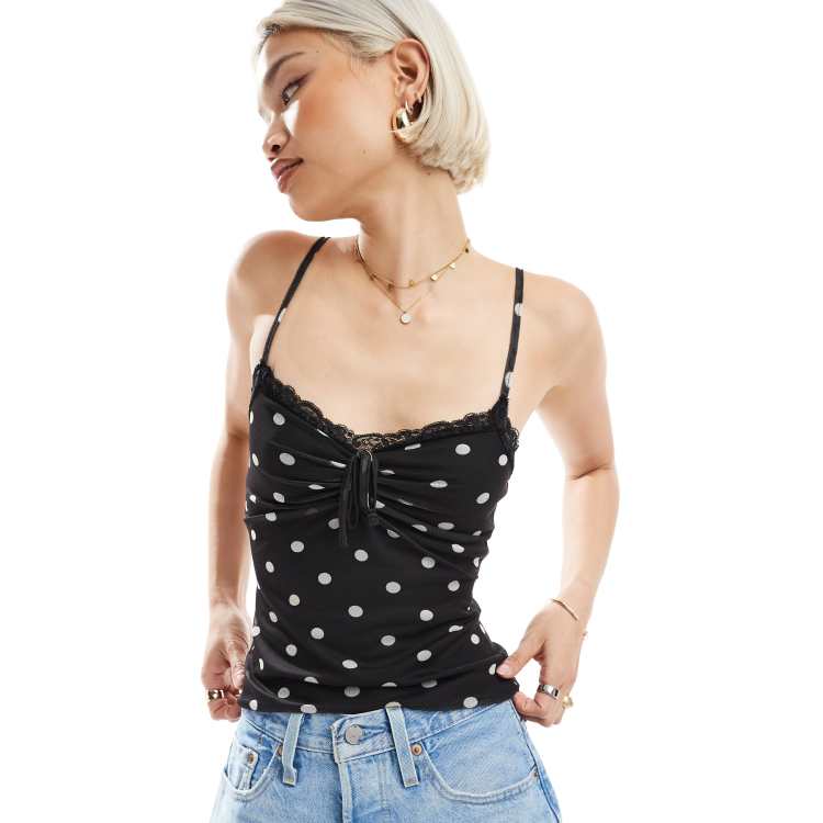 キャミソール French Piping Dots Cami French Piping Dots Cami（キャミソール）｜LA POMME petit