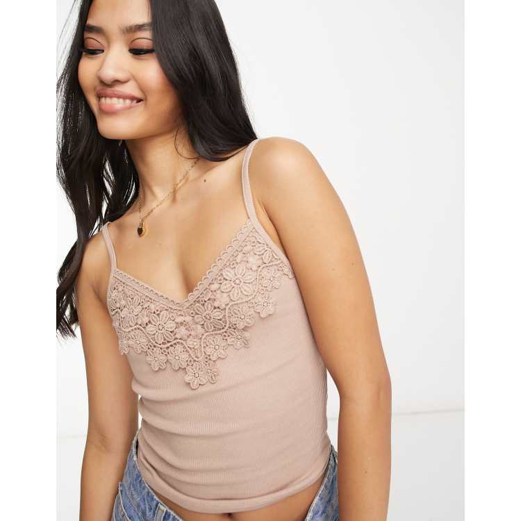 Beige deals lace camisole