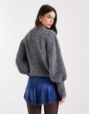 Miss Selfridge Lace Trim Hot Pant Shorts-navy In Blue