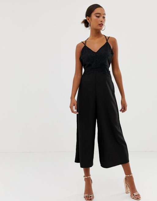 Lace hot sale trim jumpsuit