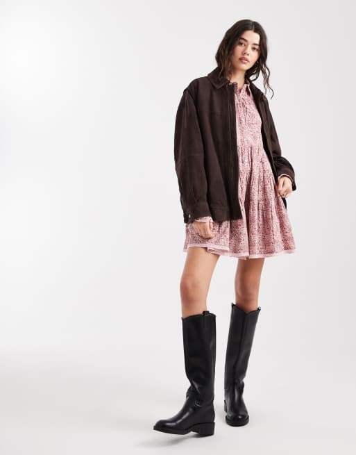 Miss Selfridge - Lagdelt smock-kjole med paisley-mønster i poplin, 2 af 4