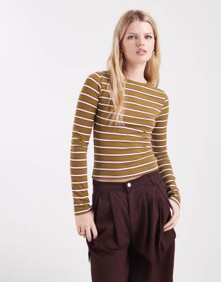 Miss Selfridge - Langärmliges, gestreiftes Oberteil-Bunt