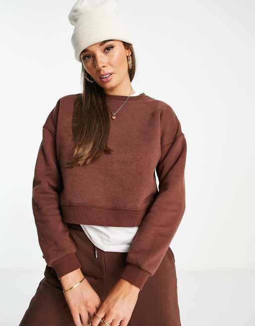 Miss Selfridge – Langärmliges Sweatshirt mit Rundhalsausschnitt 