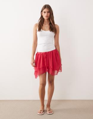 Miss Selfridge Layered Mini Skirt In Multi