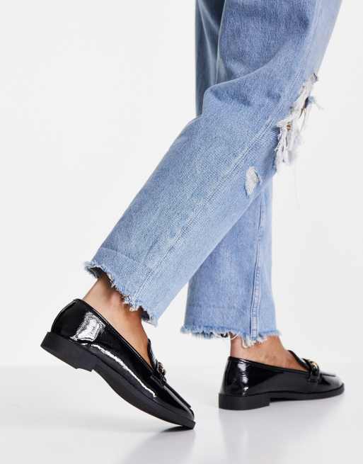 Miss Selfridge - Layla - Loafers med spænde i sort lak, 3 af 4