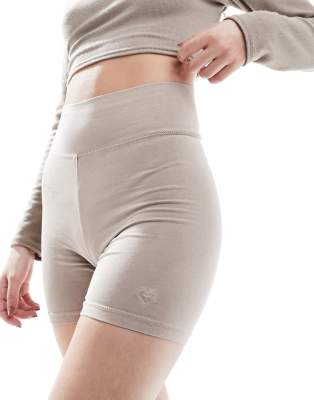 Miss Selfridge legging shorts in stone (part of a set)