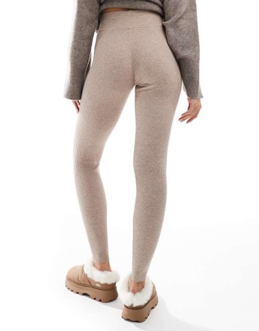 Miss Selfridge Leggings confortevoli in maglia a coste color