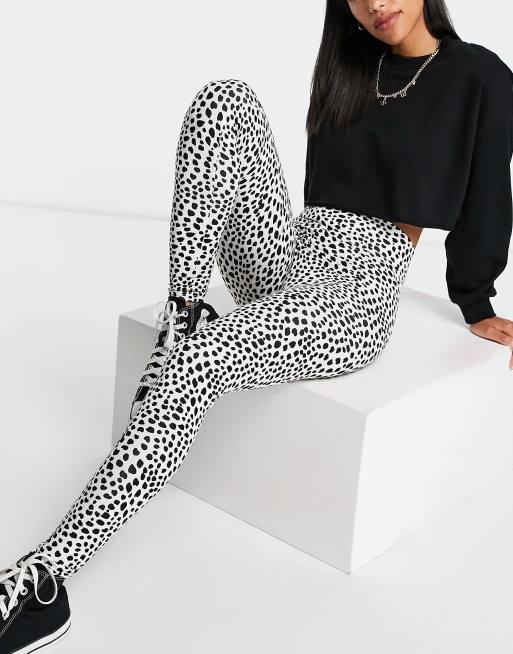 Miss Selfridge - Leggings med print i bomuld - MULTI