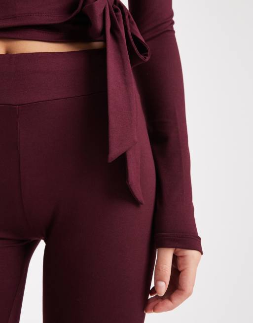 Miss Selfridge - Leggings sagomati color prugna, 2 di 5