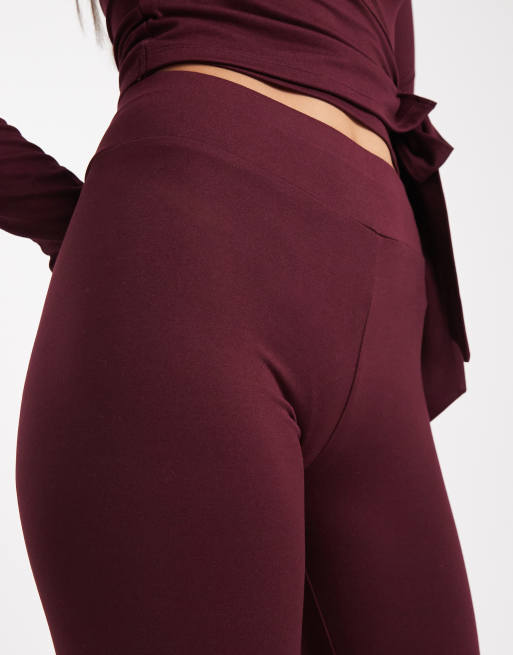 Miss Selfridge - Leggings sagomati color prugna, 4 di 5