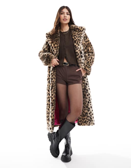 Leopard print coat asos on sale